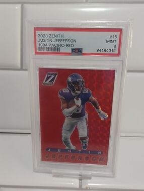 2023 ZENITH JUSTIN JEFFERSON 1994 PACIFIC-RED PSA 9